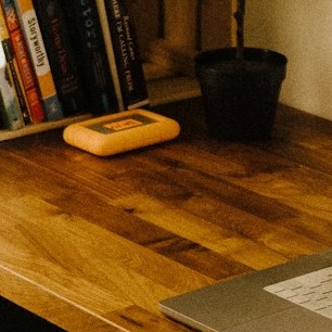 Student using laptop